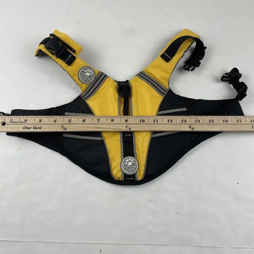 Sierra Dog Supply Dog Life Jacket Size S Yellow Unisex Reflective Adjust Clips
